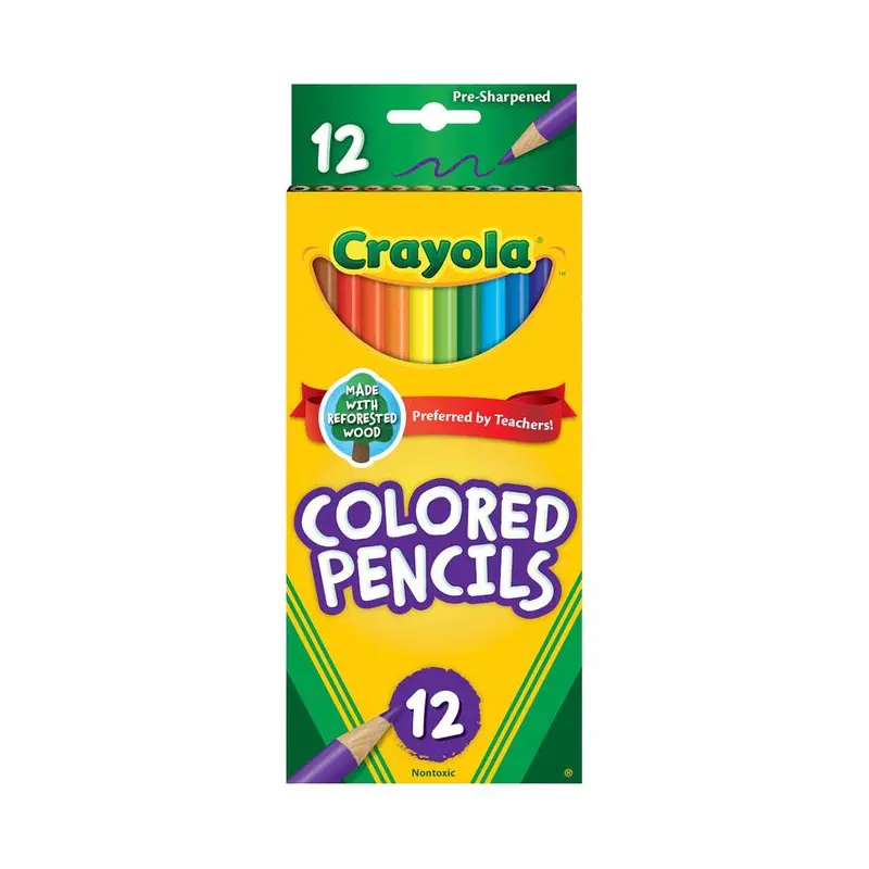 12 Ct Colored Pencils, Long