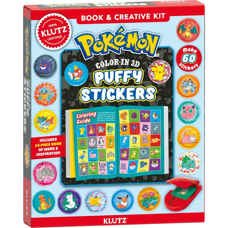 Pokemon Color in 3D Puffy Stickers