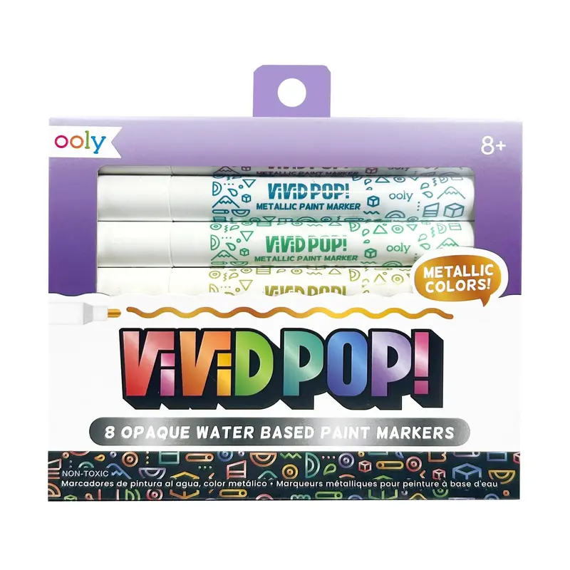 Vivid Pop! Opaque Water-Based Paint  Markers: Metallic