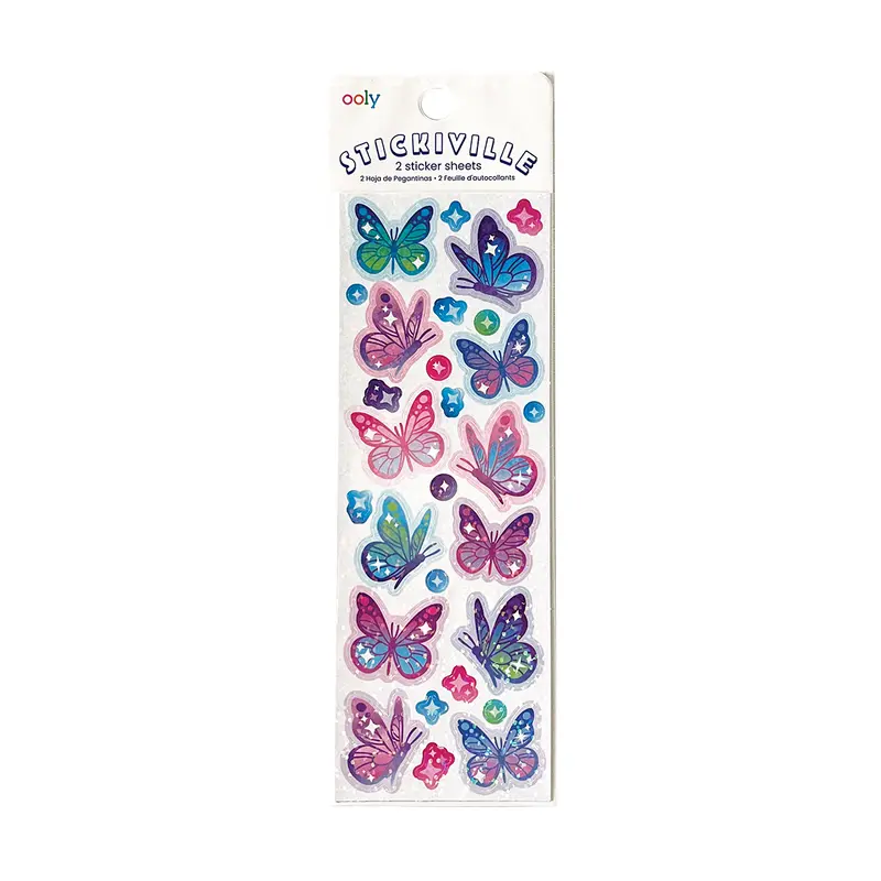 Stickiville Skinny - Glittery Butterflies (Holographic)
