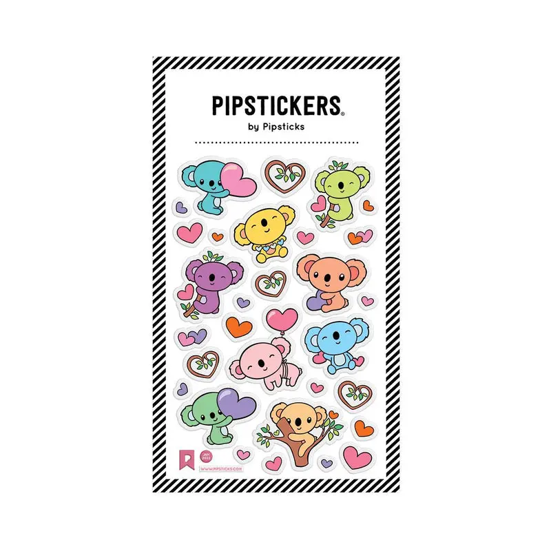 Puffy Pastel Koalas Stickers