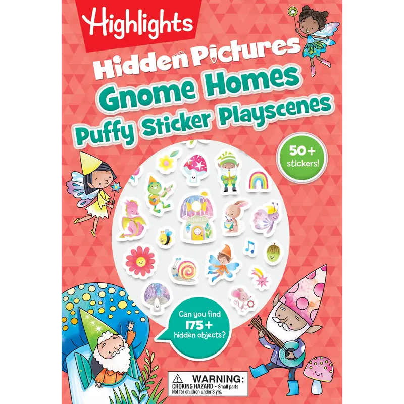 Gnome Homes Hidden Pictures Puffy Sticker Playscenes