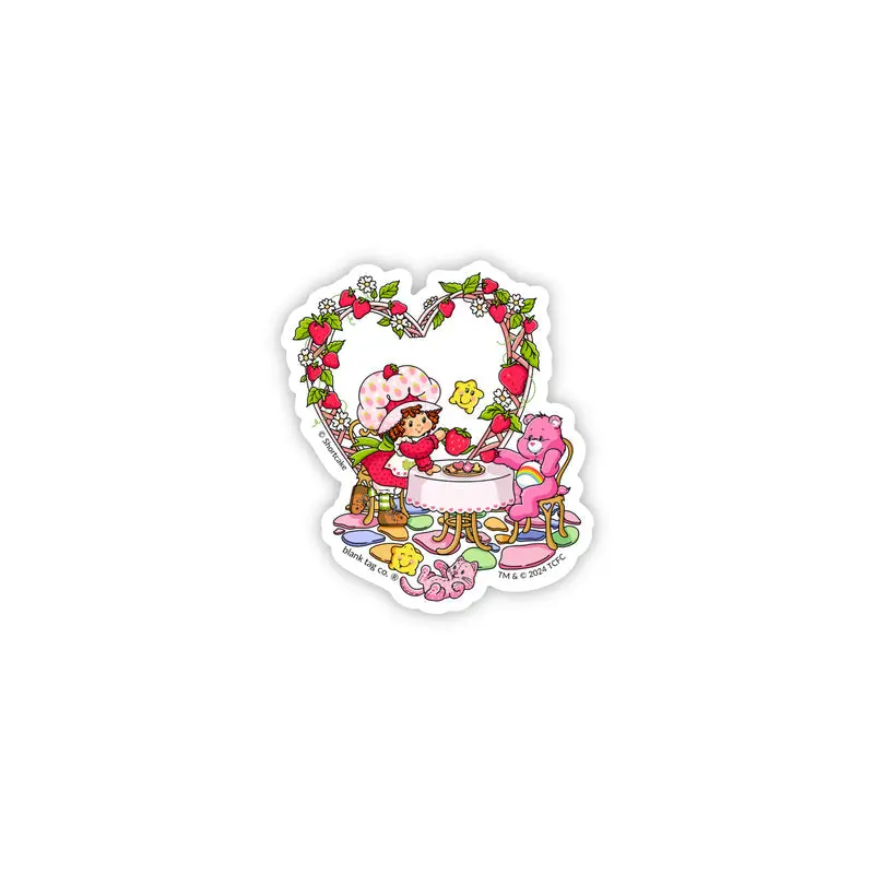The Strawberry Shortcake and Cheer Bear Having Tea Sticker