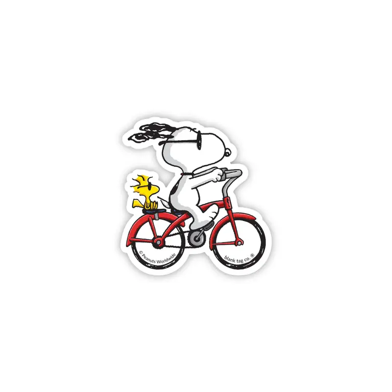 The Snoopy Riding A Bicycle Sticker