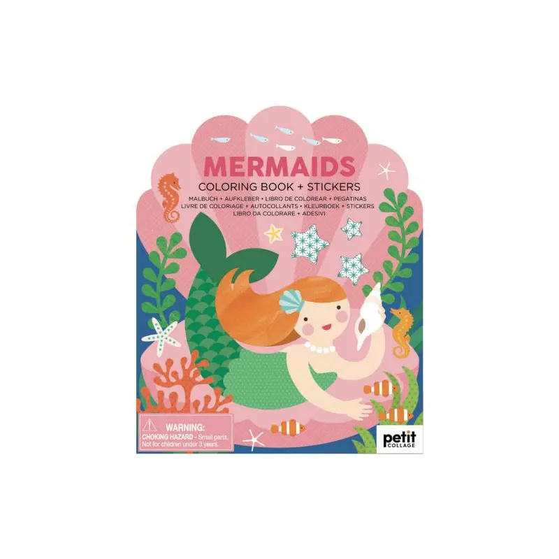 Coloring Book with Stickers Mermaids