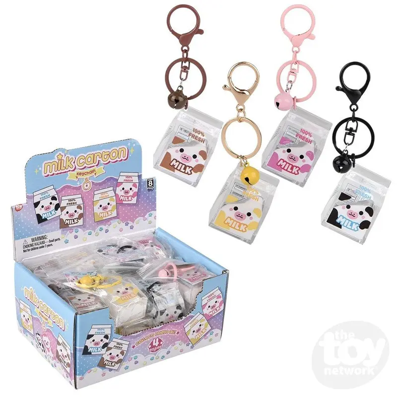 2" Kawaii Animal Milk Carton Liquid Clip-On (Sold Separately)