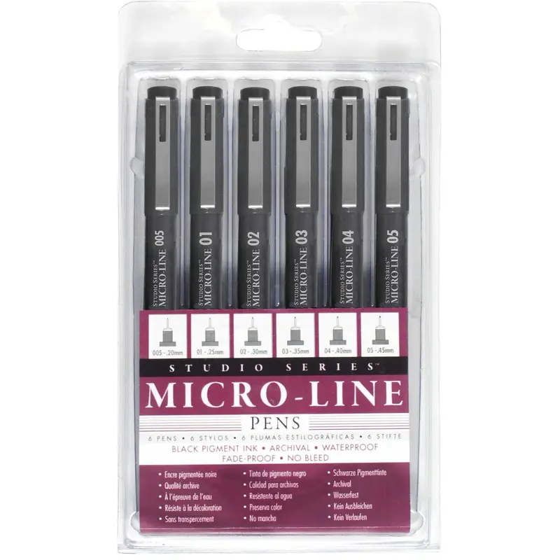Studio Series: Micro-Line Pens - 6 Count