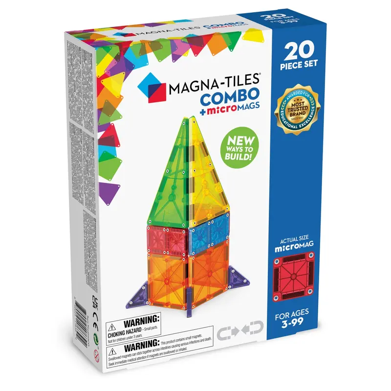 Magna-Tiles: Combo + MicroMags - 20 Piece Set