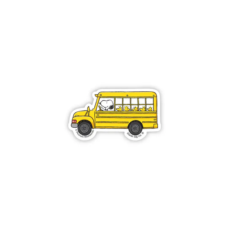 The Snoopy Driving A School Bus Sticker