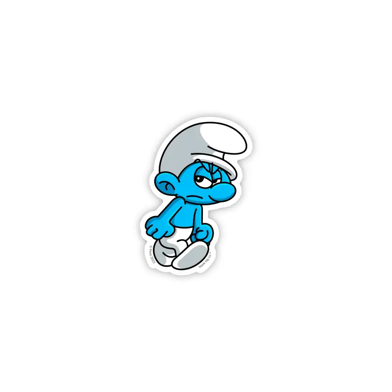 The Grouchy Smurf Sticker