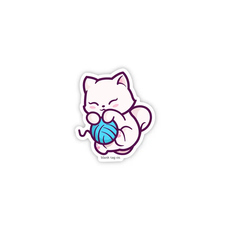 The White Cat Sticker