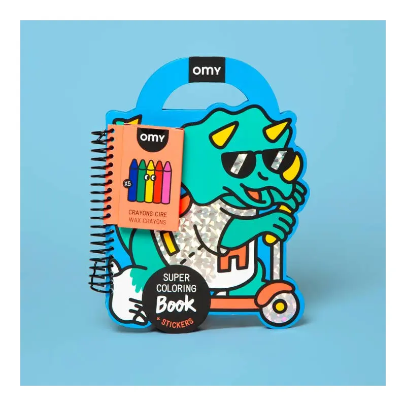 Dino Super Coloring & Sticker Book