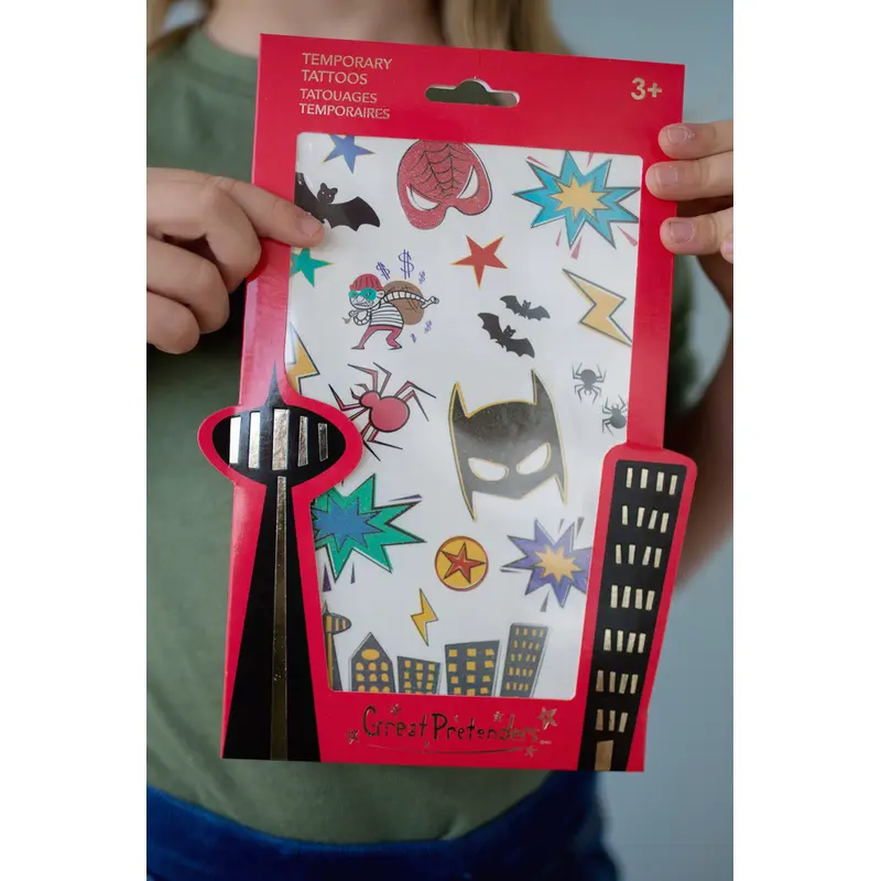 Superhero Temporary Tattoos 18pcs