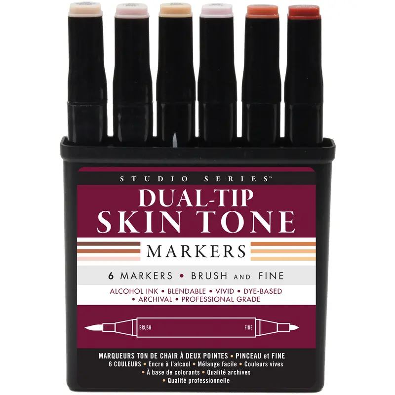 Professional Alcohol Markers Skin Tones 6pk: Studio Series