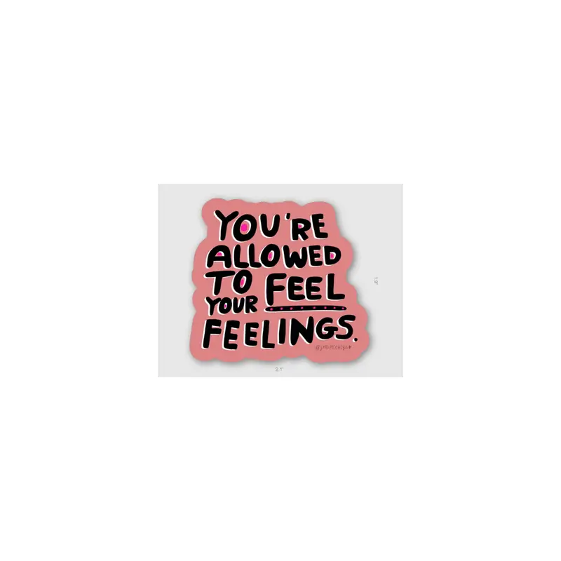 Feelings - Vinyl Sticker, Mental Wellness artwork