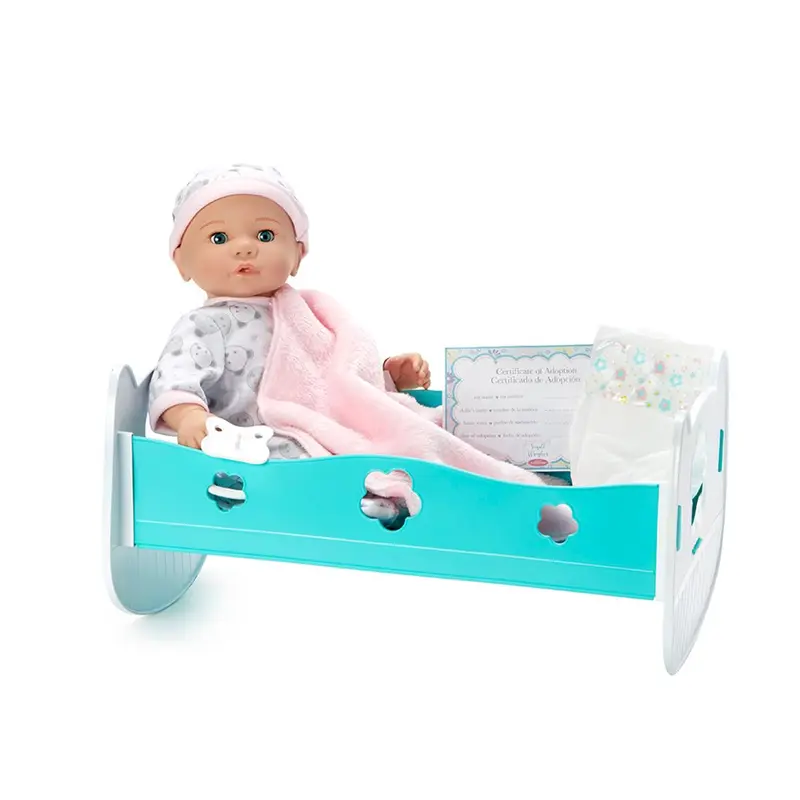 14"Adoption Day Baby Girl Light Skin Tone Blue Eyes