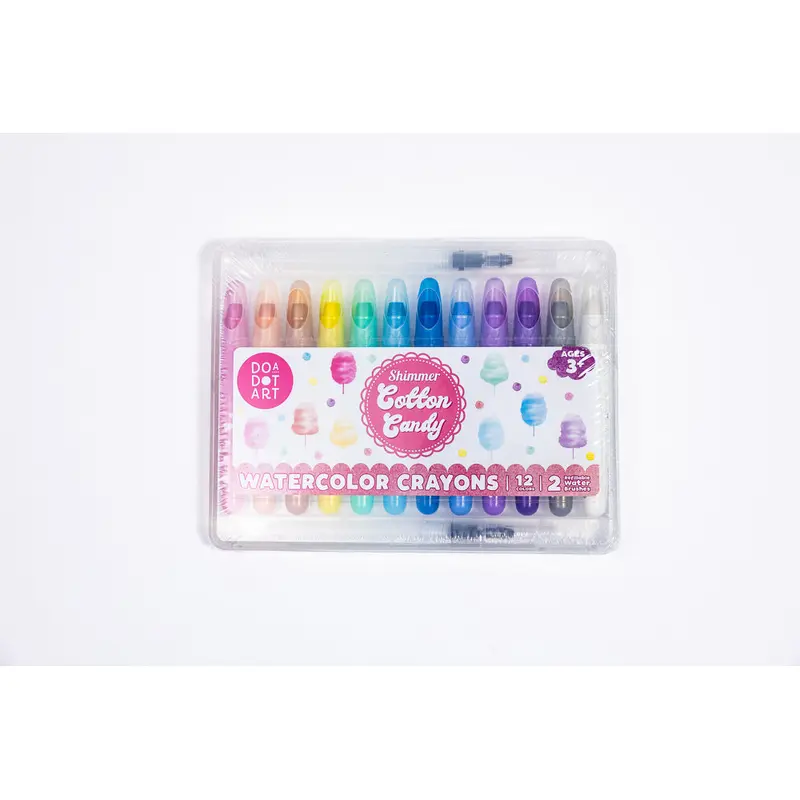 Shimmer Cotton Candy Watercolor Crayons - 12 Count