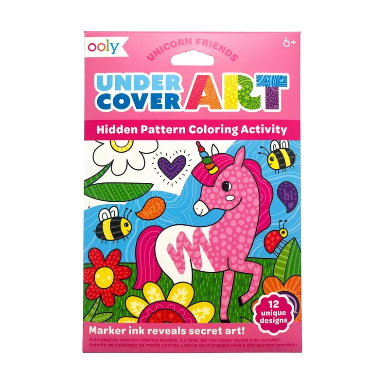 Undercover Art Hidden Patterns  Coloring Activity - Unicorn Friends