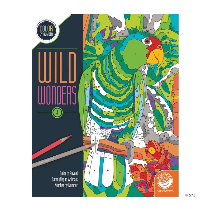 Color by Number: Wild Wonders - Book 4