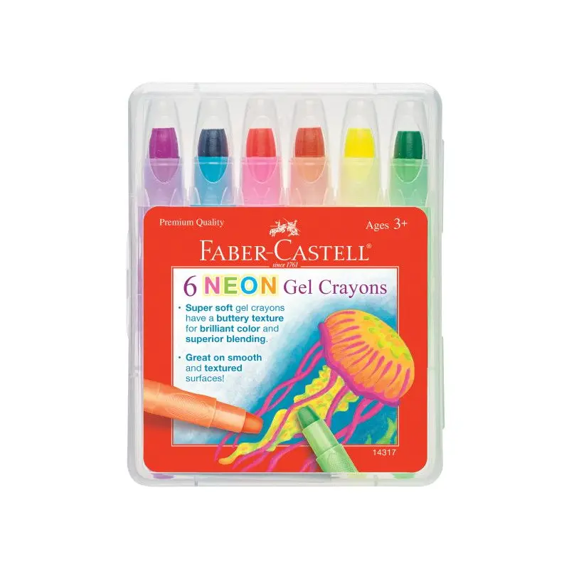 6ct Neon Gel Crayons