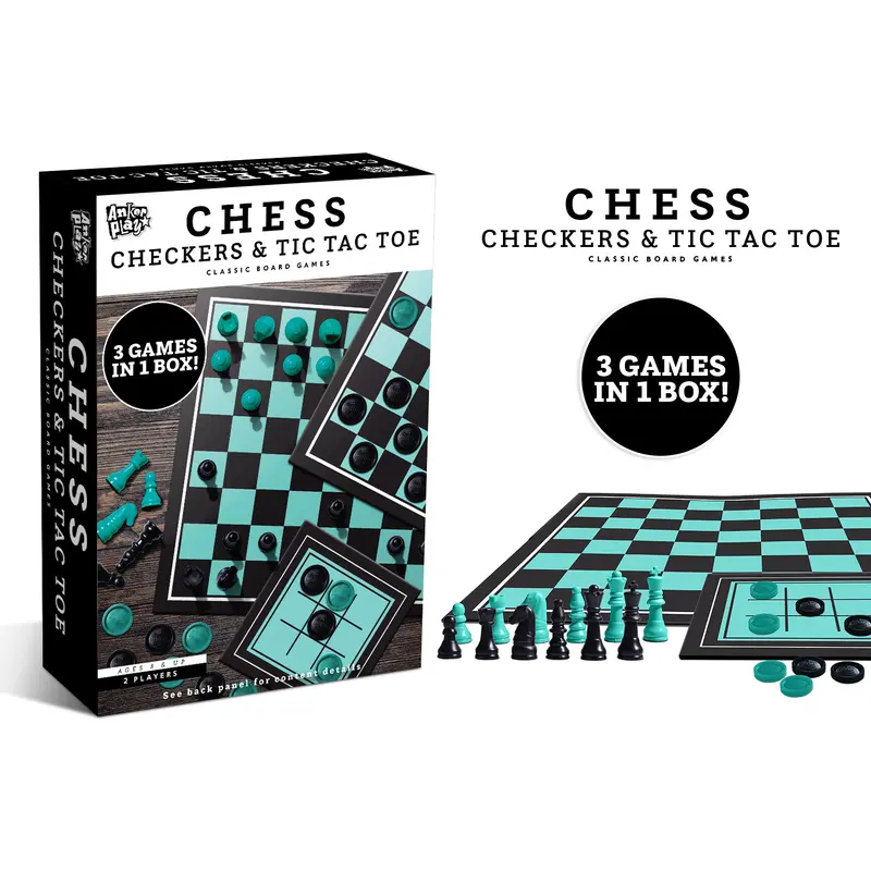 Checkers, Chess and Tic Tac Toe