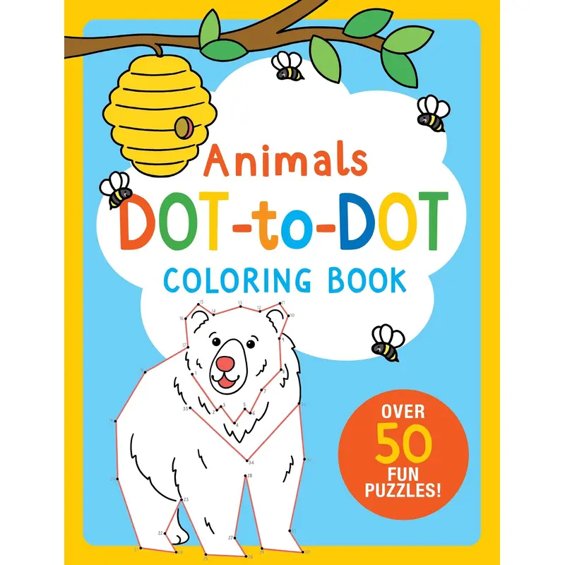 Animals Dot-to-Dot Coloring Book