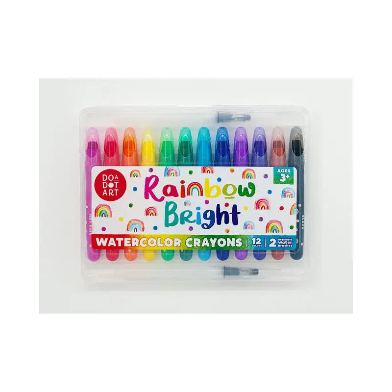 Rainbow Bright Watercolor Crayons - 12 Count