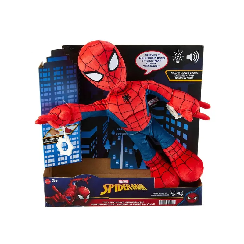 Marvel City Swinging Spider-Man Plush
