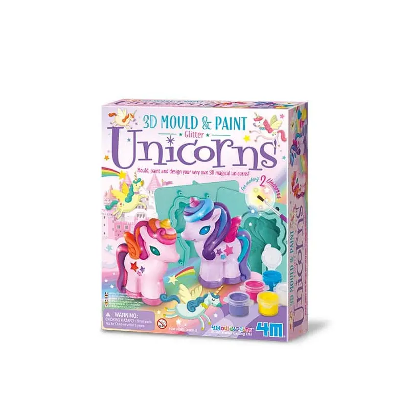 3D Mould & Paint Glitter Unicorns