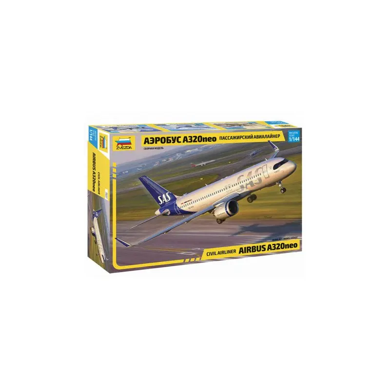 Zvezda Civil Airliner Airbus A320neo 1:144