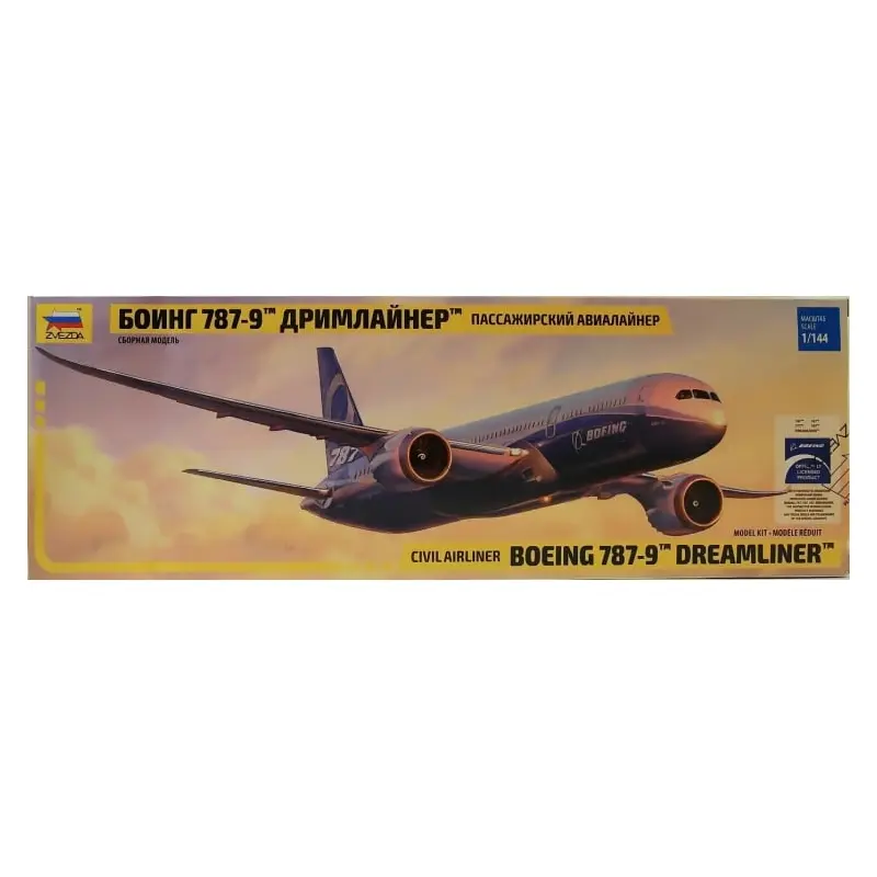 Zvezda Civil Airliner Boeing 787-9 Dreamliner 1:144