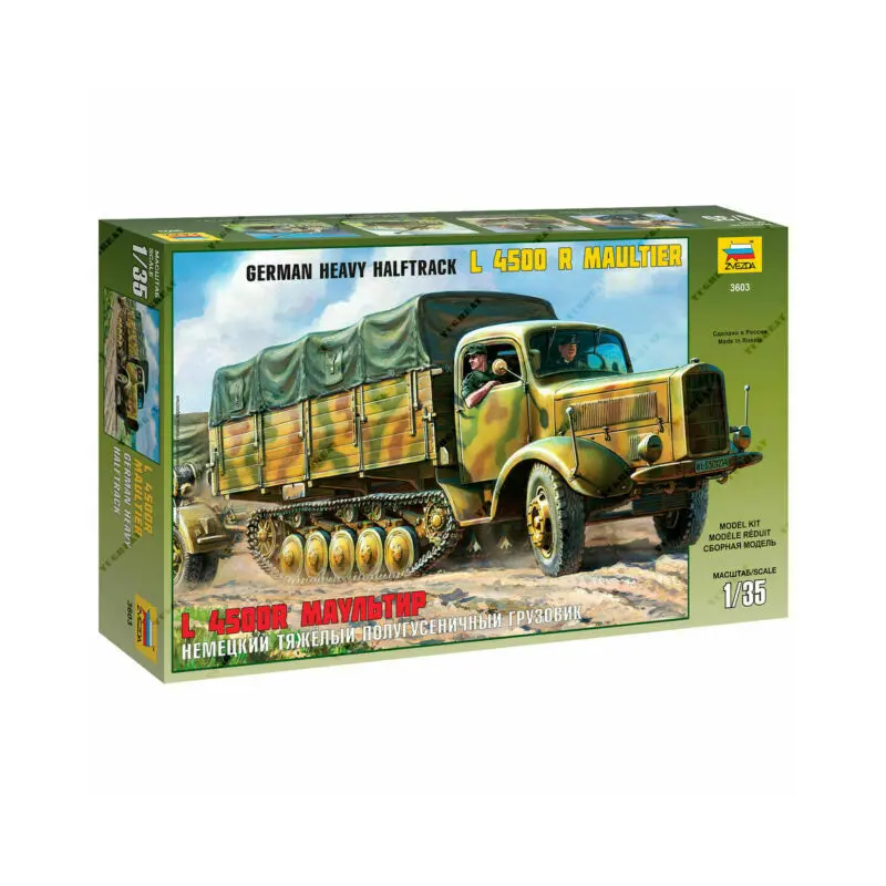 Zvezda German Heavy Halftrack L 4500 R Maul Tier 1:35