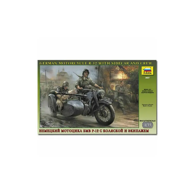 Zvezda German Motorcycle with Sidecar and Crew