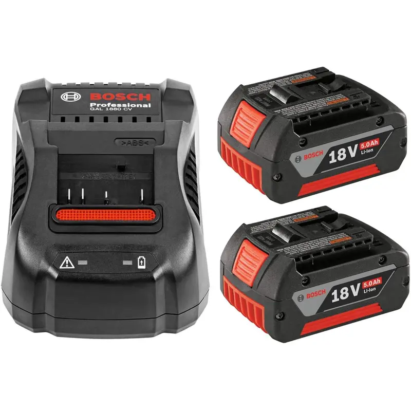 Bosch 2 Battery 18 V 5 AH + GAL 1880 Charger