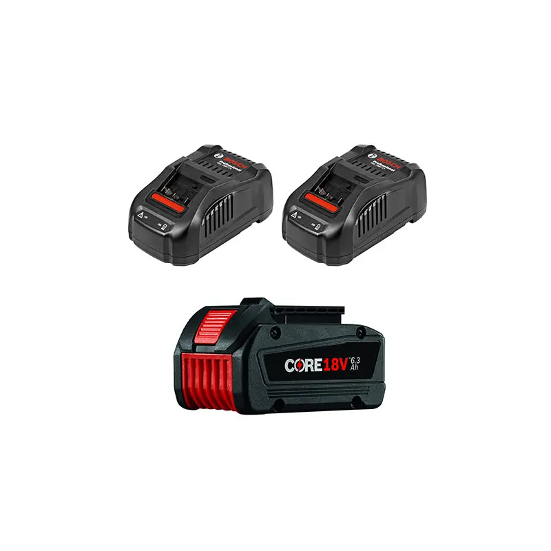 Bosch 2 Battery 18V 6.3 AH + GAL 1880 CV Charger