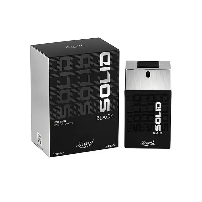 Sapil Solid Black Eau De Toilette For Men 100ml