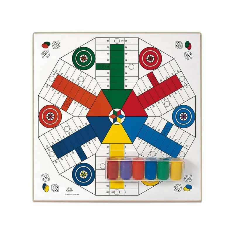 Cayro Wooden Parcheesi 4 And 6 Players 40x40cm With ACC. T134A