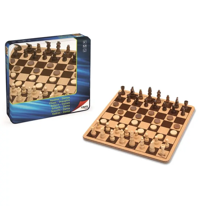 Chess And Draughts metal Box