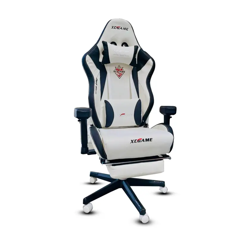 XC Game Gaming Chair-With Footrest White GFY102-T90W